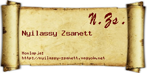 Nyilassy Zsanett névjegykártya