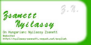 zsanett nyilassy business card